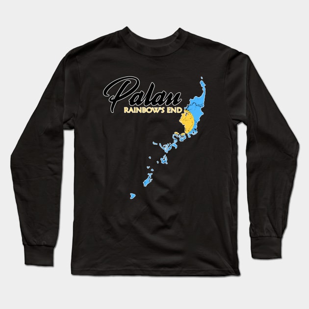 Palau Rainbows End Long Sleeve T-Shirt by NicGrayTees